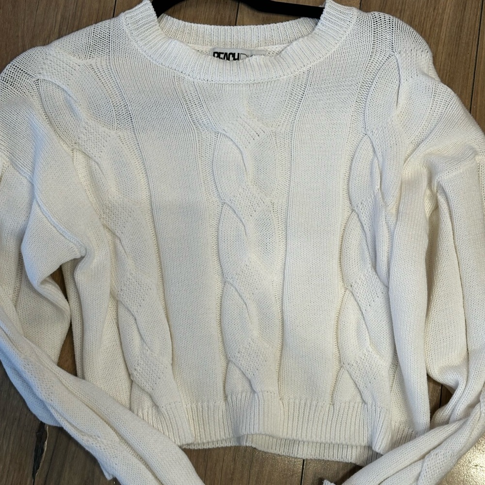 NWT Beach Riot Clarice Sweater Isle White